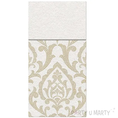 kieszonka na sztucce airlaid tradycyjna mozaika zlota paw 40 cm 25 szt