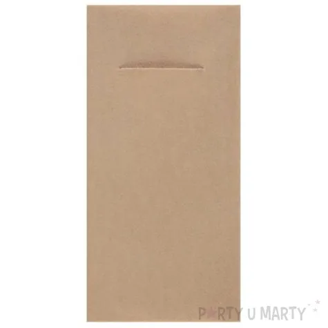 kieszonka na sztucce classic brazowa santex 40 cm 12 szt