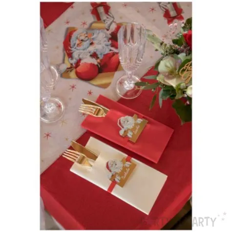 kieszonka na sztucce classic zlota santex 40 cm 12 szt