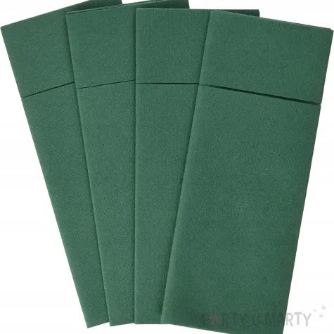 kieszonka na sztucce punta punta zielona ciemna paw 38 cm 50 szt