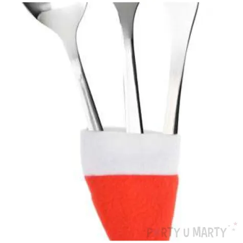 kieszonki na sztucce czapka mikolaja arpex 6 szt