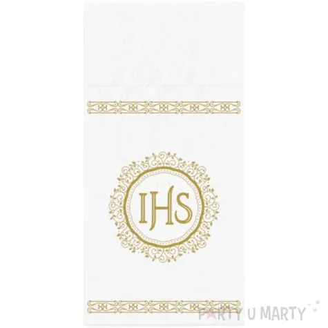 kieszonki na sztucce komunia swieta ihs ornament partypal 20 cm 16 szt