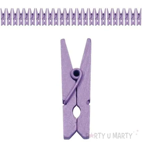 klamerki drewniane 2 5 cm fioletowe santex 24 szt