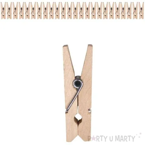 klamerki drewniane 2 5 cm naturalne santex 24 szt