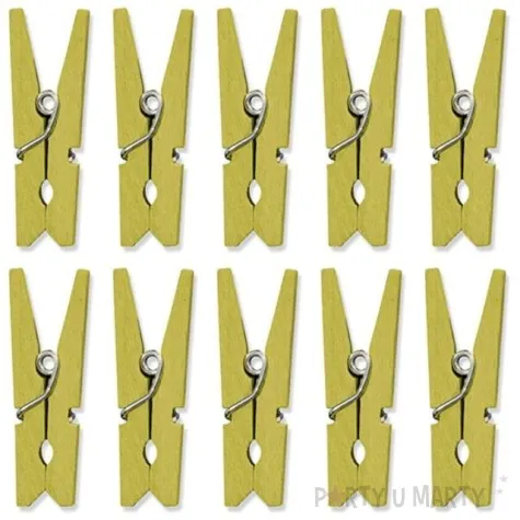 klamerki drewniane 3 5 cm zolte 10 szt