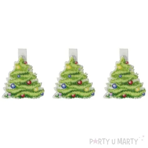 klamerki drewniane choinka titanum 3 szt