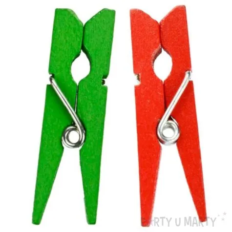 klamerki drewniane mix titanum 3 5cm 15 szt