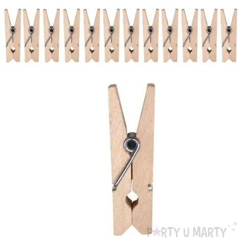 klamerki drewniane naturalne santex 3 5 cm 12 szt