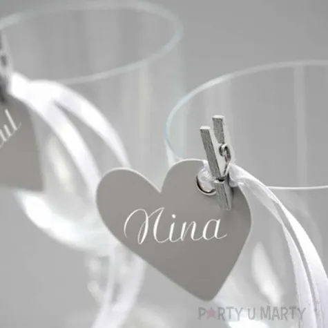 klamerki drewniane srebrne metaliczne santex 2 5 cm 24 szt