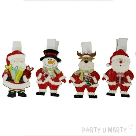 klamerki drewniane swiety mikolaj titanum 4 szt