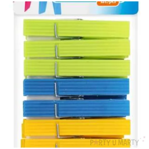 klamerki na pranie w prazki mix plastikowe ravi 20 szt