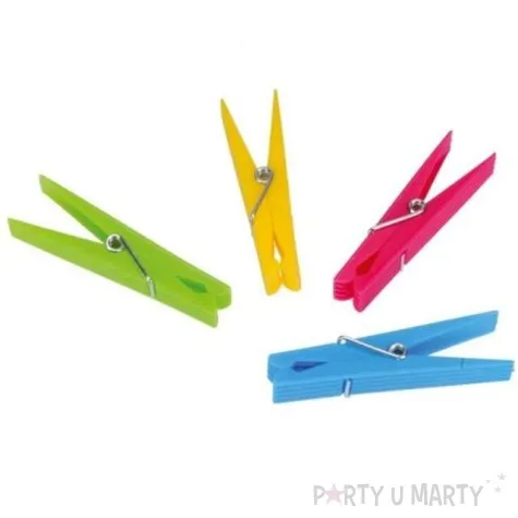 klamerki na pranie w prazki mix plastikowe ravi 20 szt