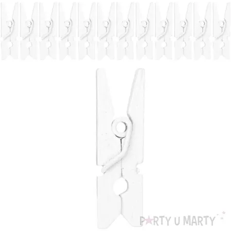 klamerki ozdobne drewniane 3 5 cm biale titanum 15 szt