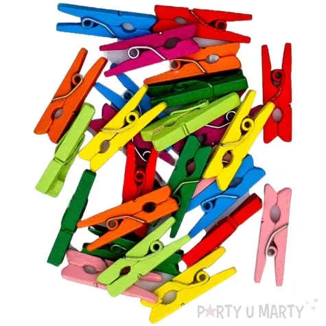 klamerki ozdobne drewniane kolorowe mix aliga 25 szt 2 5 cm