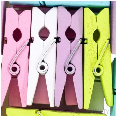 klamerki ozdobne drewniane pastelowe mix aliga 25 szt 3 5 cm