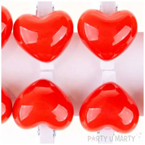 klamerki ozdobne drewniane serduszka aliga 8 szt 3 cm