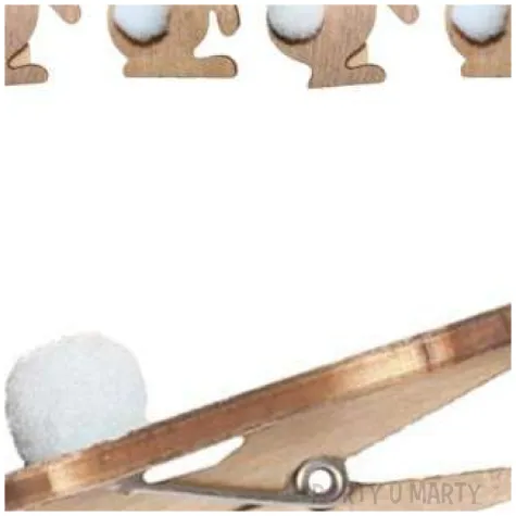 klamerki ozdobne kroliczki z ogonkiem titanum 6 szt