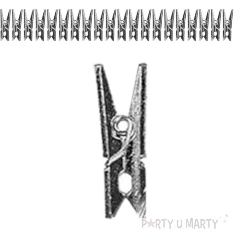 klamerki ozdobne metalik srebrne titanum 20 szt