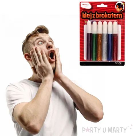 klej z brokatem zestaw mix brewis 10 ml 6 szt