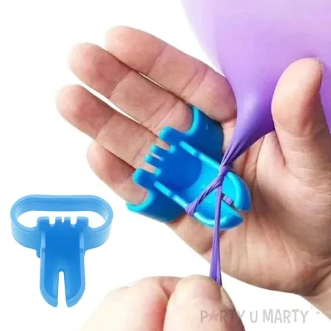 klips do wiazania balonow niebieski partypal