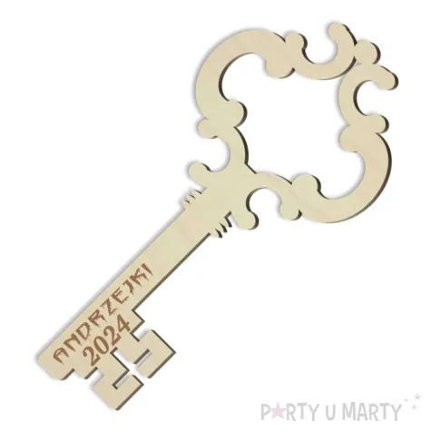klucz do lania wosku andrzejki 2024 klucz 1 drewno 23 cm