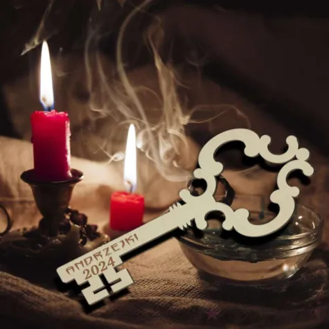 klucz do lania wosku andrzejki 2024 klucz 1 drewno 23 cm