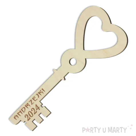 klucz do lania wosku andrzejki 2024 klucz 7 drewno 23 cm