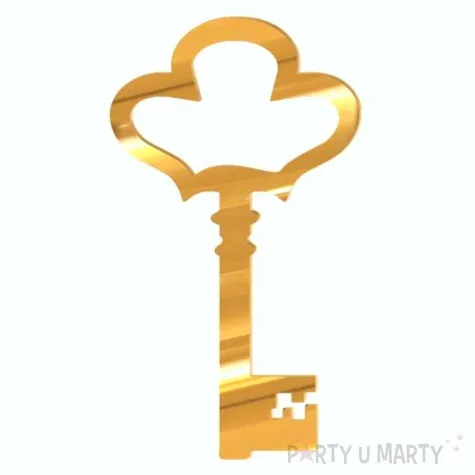 klucz do lania wosku andrzejki klucz 4 zloty akryl 10 cm