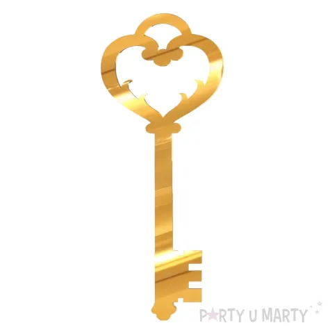 klucz do lania wosku andrzejki klucz 6 zloty akryl 10 cm