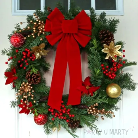 kokarda brokatowa czerwony arpex 29 x 21 cm