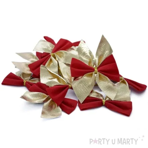 kokardy classic czerwono zlote arpex 12 szt