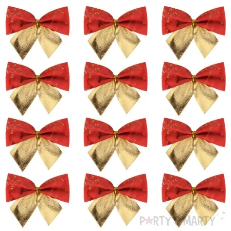 kokardy classic ze zlotym nadrukiem czerwono zlote arpex 12 szt