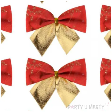 kokardy classic ze zlotym nadrukiem czerwono zlote arpex 12 szt