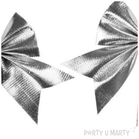 kokardy metalizowane srebrny arpex 13 x 12 cm 2 szt