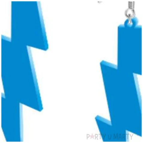 kolczyki blyskawice classic niebieskie 20x70 mm