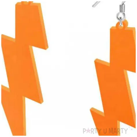 kolczyki blyskawice classic pomaranczowe 20x70 mm