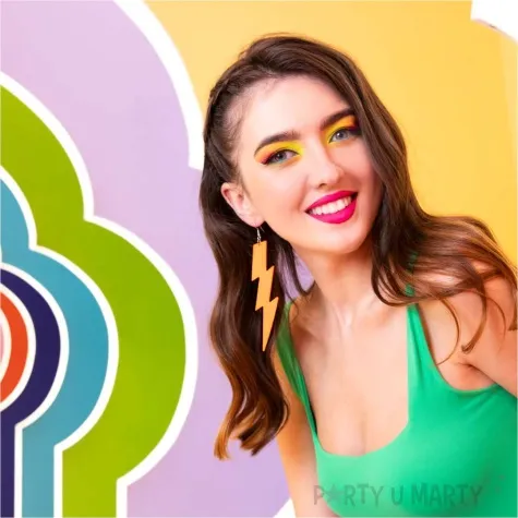 kolczyki blyskawice classic pomaranczowe 30x120 mm