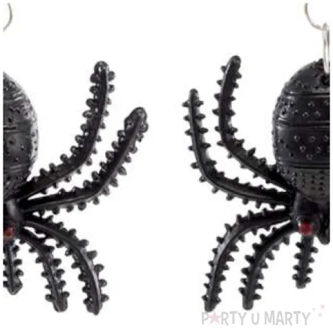 kolczyki czarne pajaki carnival toys