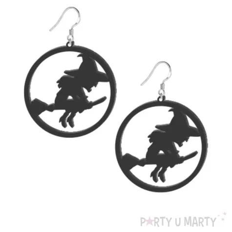 kolczyki czarownice czarne 50x50 mm