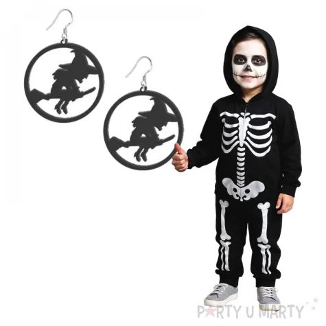 kolczyki czarownice czarne 50x50 mm