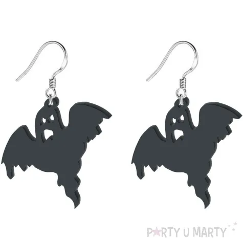 kolczyki duchy czarne 35x36 mm