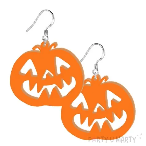 kolczyki dynia strach pomaranczowe 44x38 mm