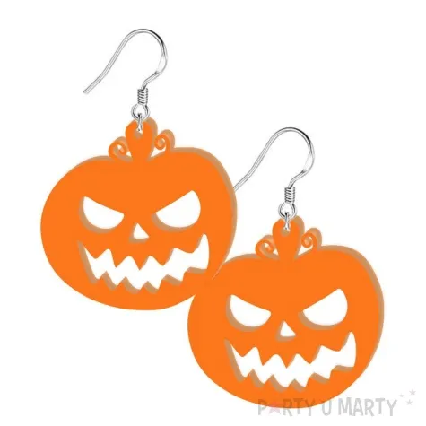 kolczyki dynia zla pomaranczowe 40x38 mm