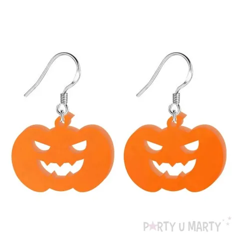 kolczyki dynie pomaranczowe 30x23 mm