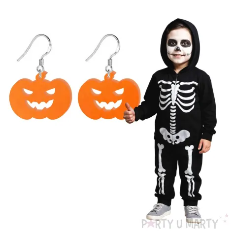 kolczyki dynie pomaranczowe 30x23 mm