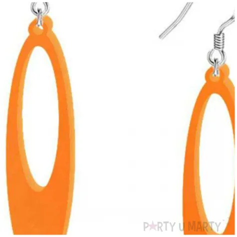 kolczyki elipsy classic pomaranczowe 15x50 mm