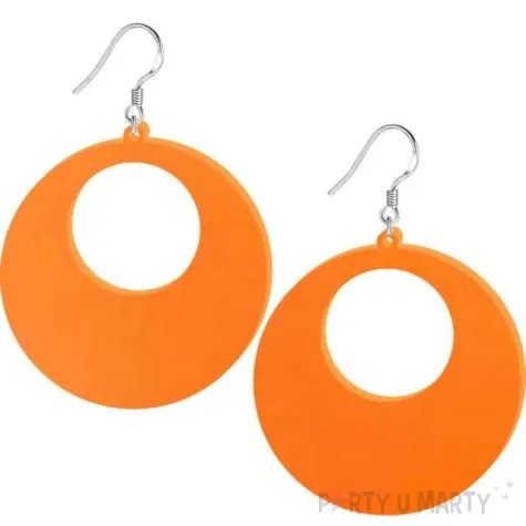 kolczyki kolka classic pomaranczowe 50x50 mm
