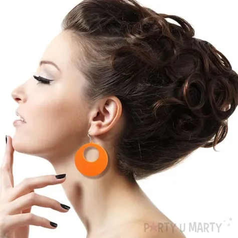 kolczyki kolka classic pomaranczowe 50x50 mm