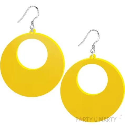 kolczyki kolka classic zolte 50x50 mm