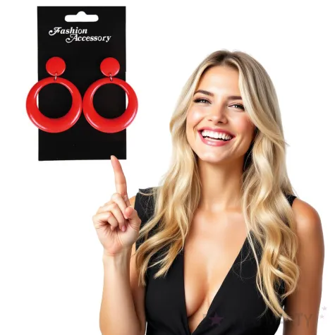 kolczyki kolka flamenco czerwone fyasa